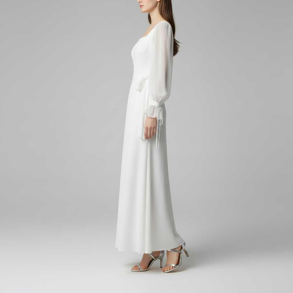 Abito Elegante da Donna | Maxi Abito a Maniche Lunghe