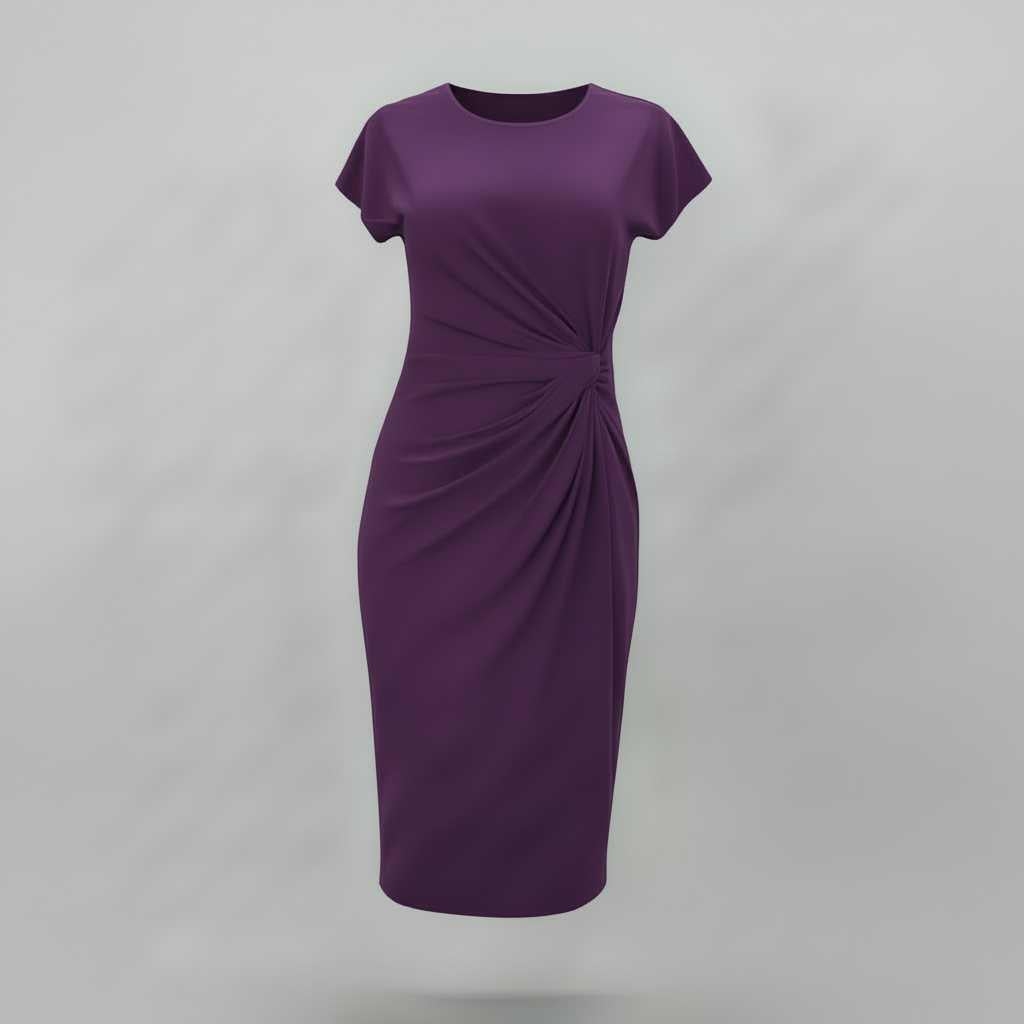 Abito Elegante da Donna Midi a Maniche Corte | Abito Cerimonia