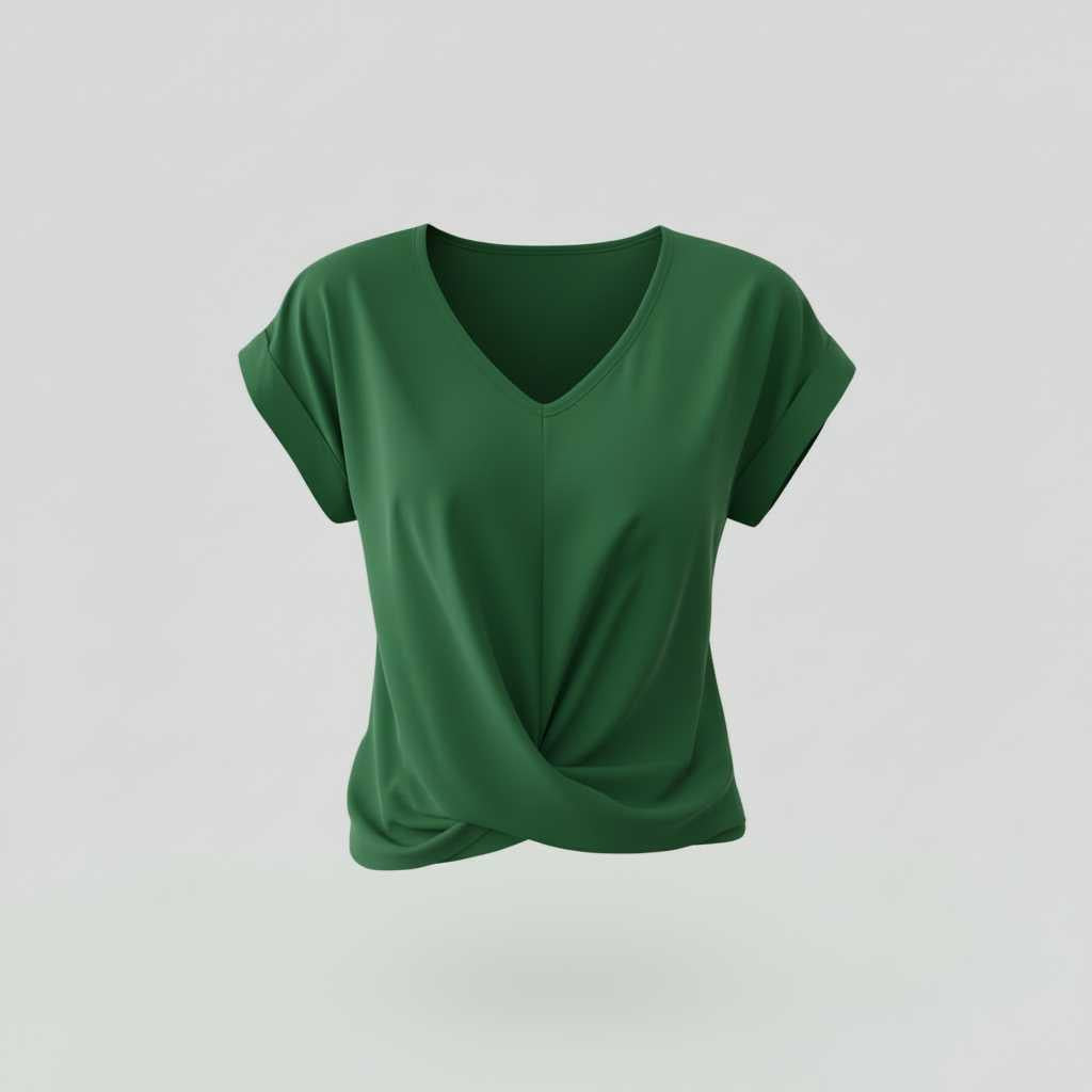 Top Elegante a Maniche Corte Donna | Camicetta Scollo a V