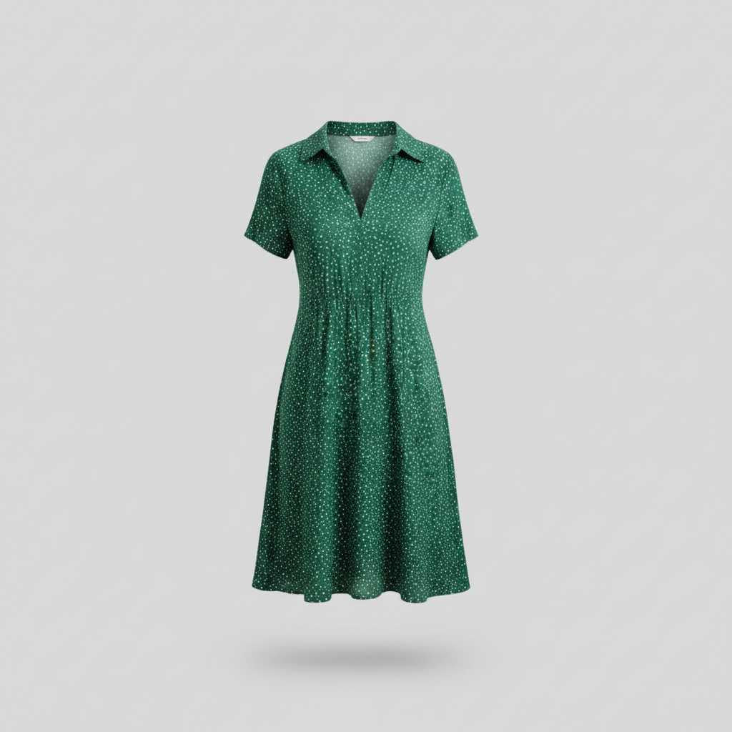 Abito Chemisier Donna Elegante a Maniche Corte | Abbigliamento Donna