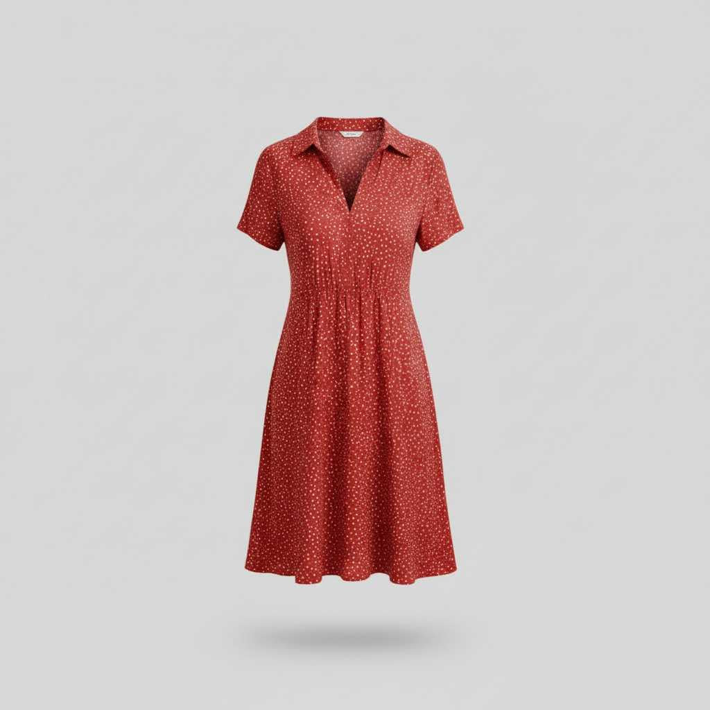 Abito Chemisier Donna Elegante a Maniche Corte | Abbigliamento Donna