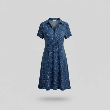Abito Chemisier Donna Elegante a Maniche Corte | Abbigliamento Donna