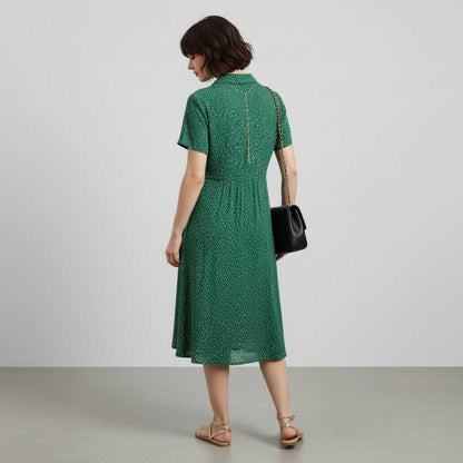 Abito Chemisier Donna Elegante a Maniche Corte | Abbigliamento Donna