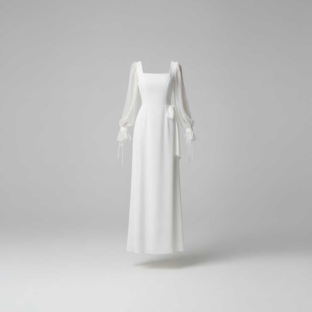 Abito Elegante da Donna | Maxi Abito a Maniche Lunghe