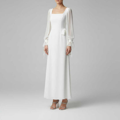 Abito Elegante da Donna | Maxi Abito a Maniche Lunghe