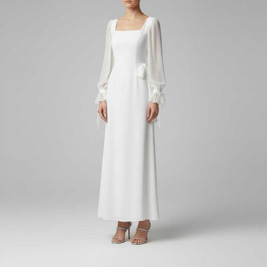 Abito Elegante da Donna | Maxi Abito a Maniche Lunghe