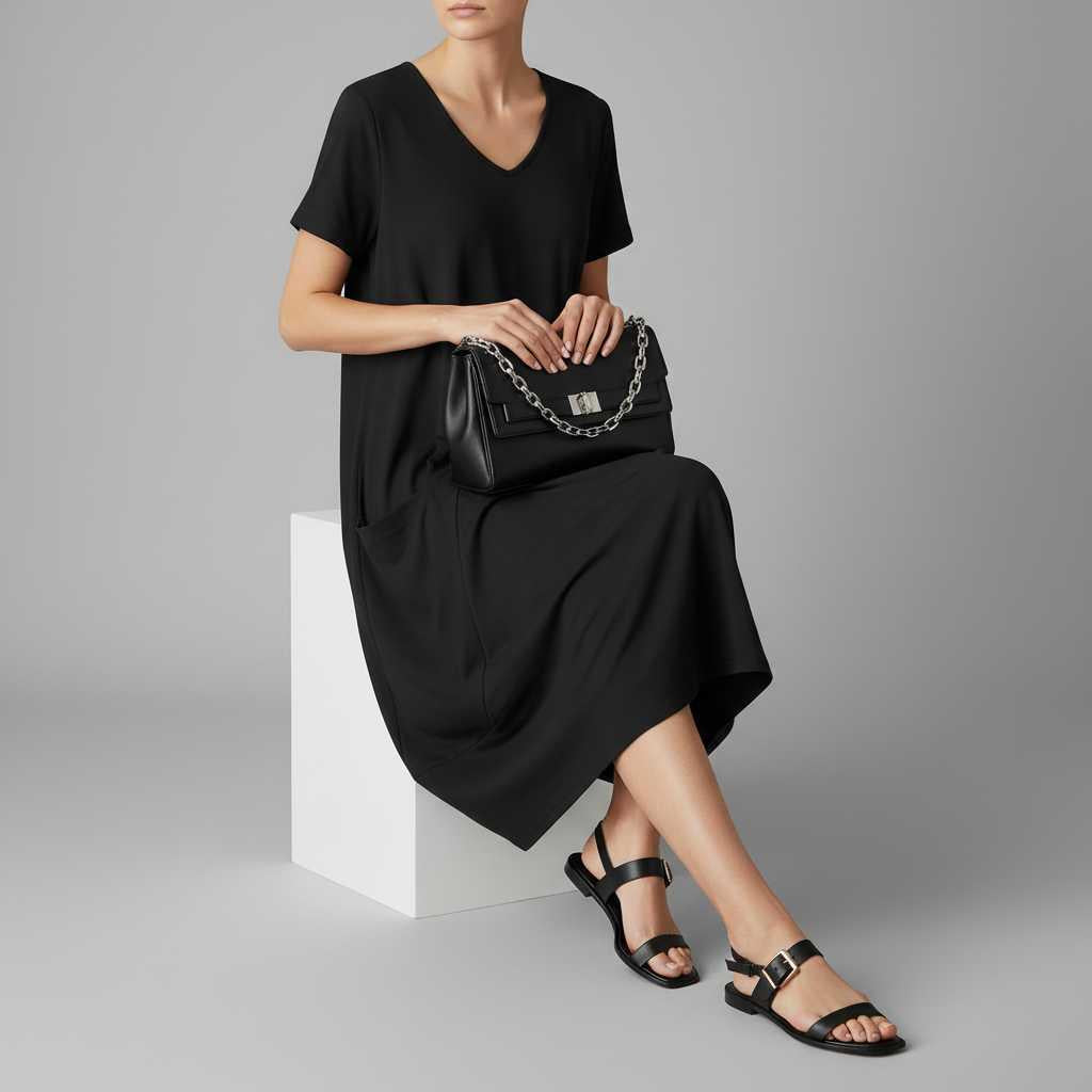 Abito Estivo Ampio con Girocollo | Vestiti Estivi Donna