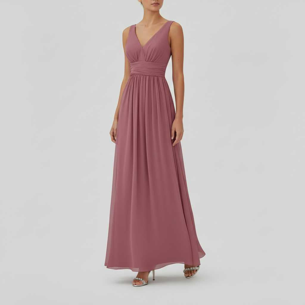 Abito Maxi Scollo a V Donna | Elegante e Versatile