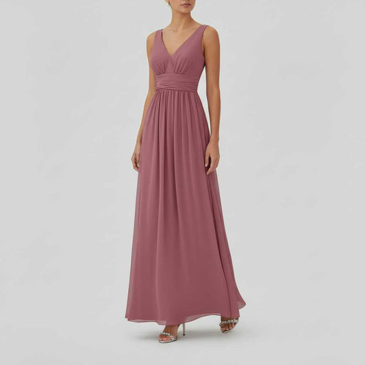 Abito Maxi Scollo a V Donna | Elegante e Versatile