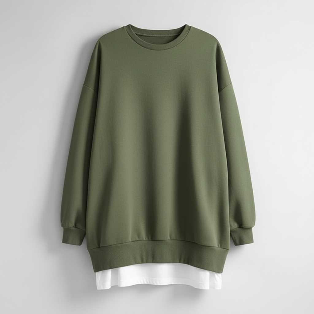 Felpa Girocollo Oversize Donna | Maniche Lunghe Comfort