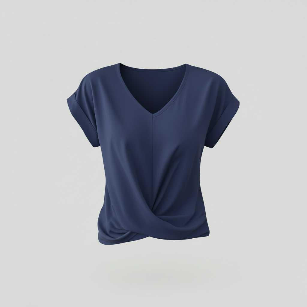 Top Elegante a Maniche Corte Donna | Camicetta Scollo a V