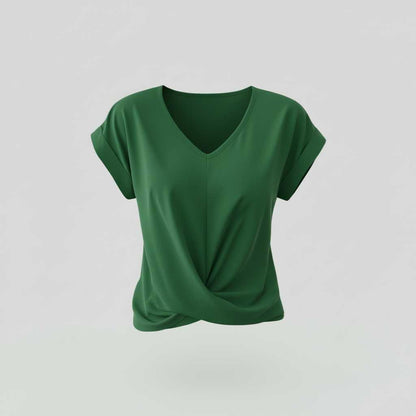 Top Elegante a Maniche Corte Donna | Camicetta Scollo a V