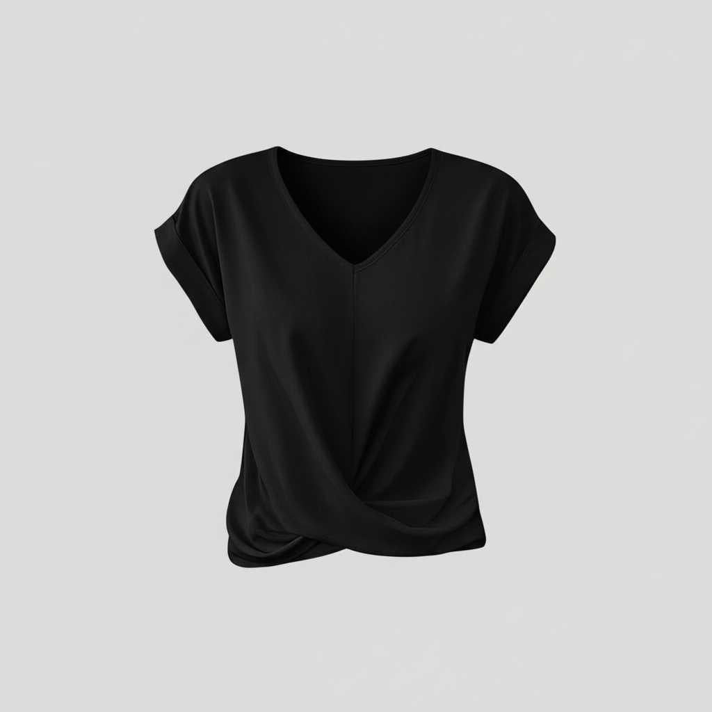 Top Elegante a Maniche Corte Donna | Camicetta Scollo a V