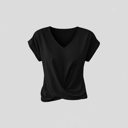 Top Elegante a Maniche Corte Donna | Camicetta Scollo a V