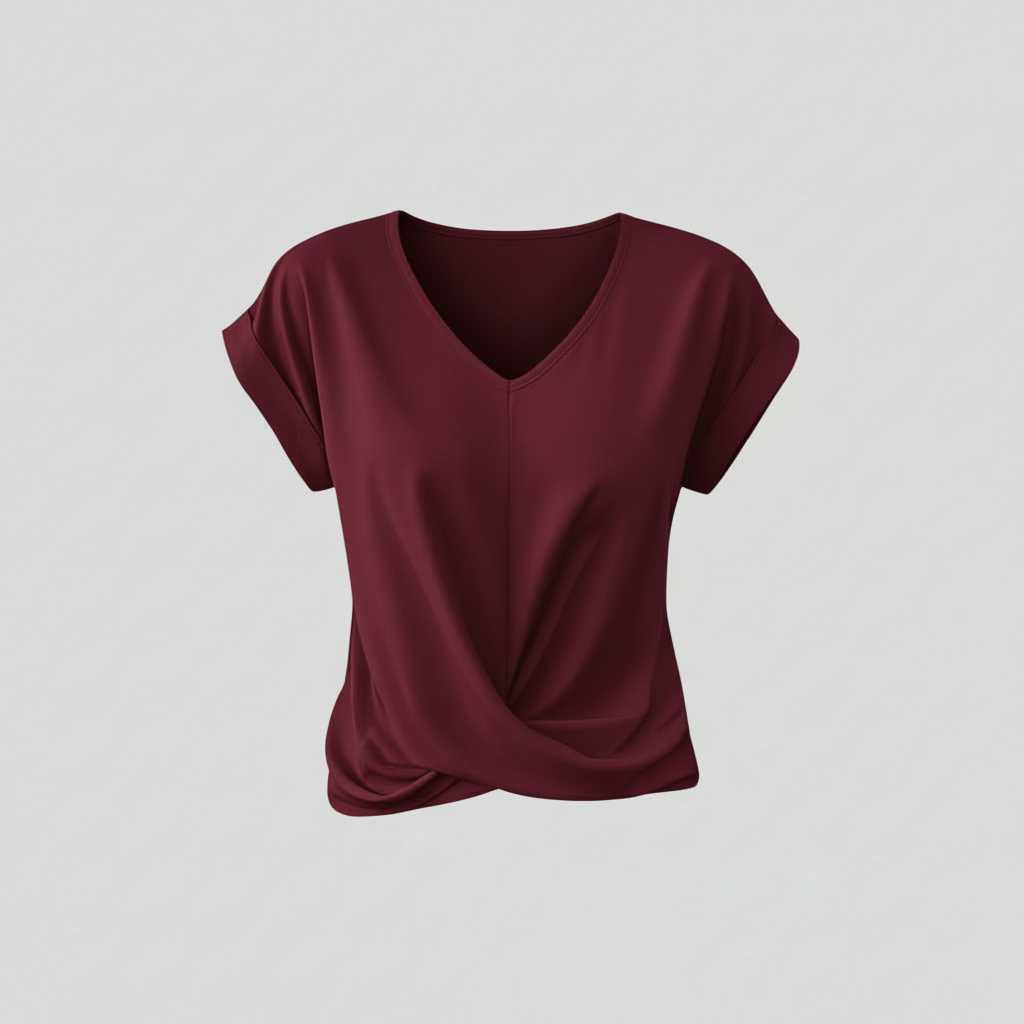 Top Elegante a Maniche Corte Donna | Camicetta Scollo a V