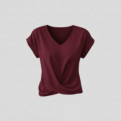 Top Elegante a Maniche Corte Donna | Camicetta Scollo a V