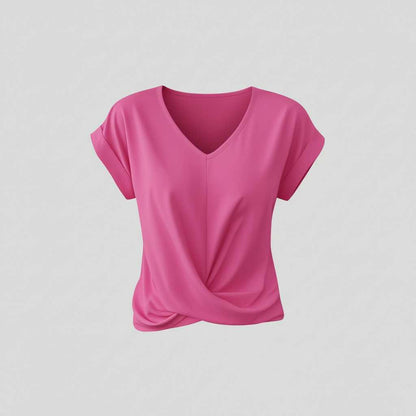 Top Elegante a Maniche Corte Donna | Camicetta Scollo a V