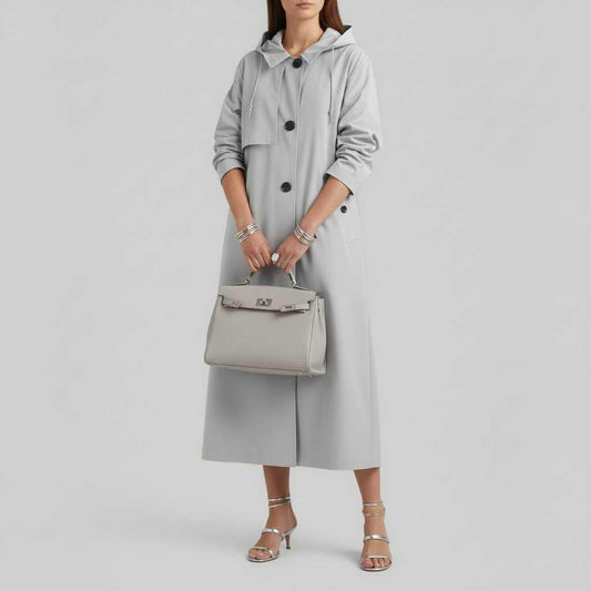 Trench Lungo Pelle Donna | Soprabito Elegante Invernale